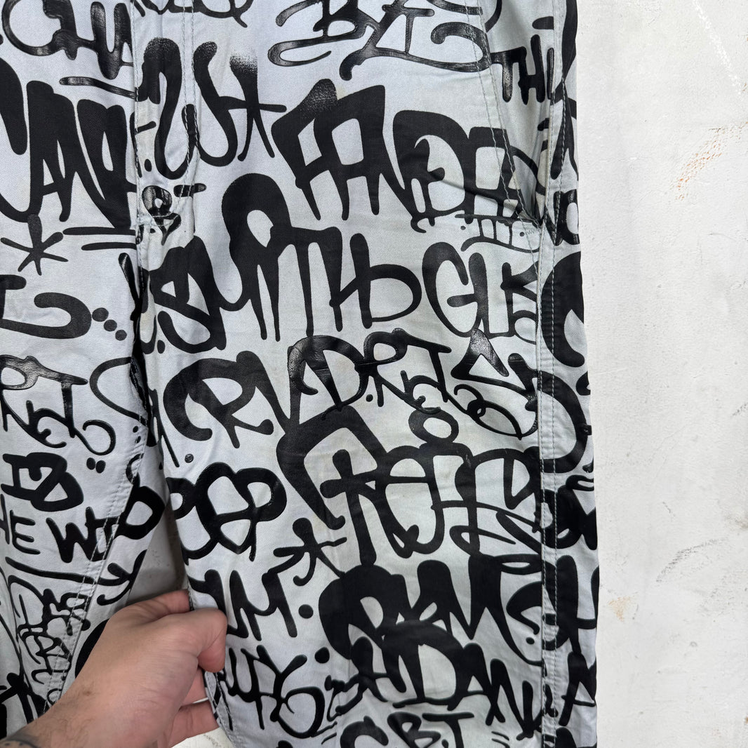 CDG Printed Script Trousers