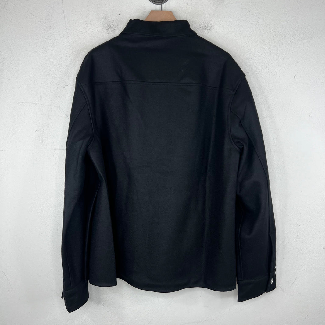 Jil Sander Black Wool Zip Up Overshirt