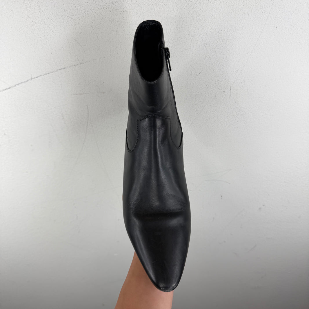 Saint Laurent Black Zipper Boots