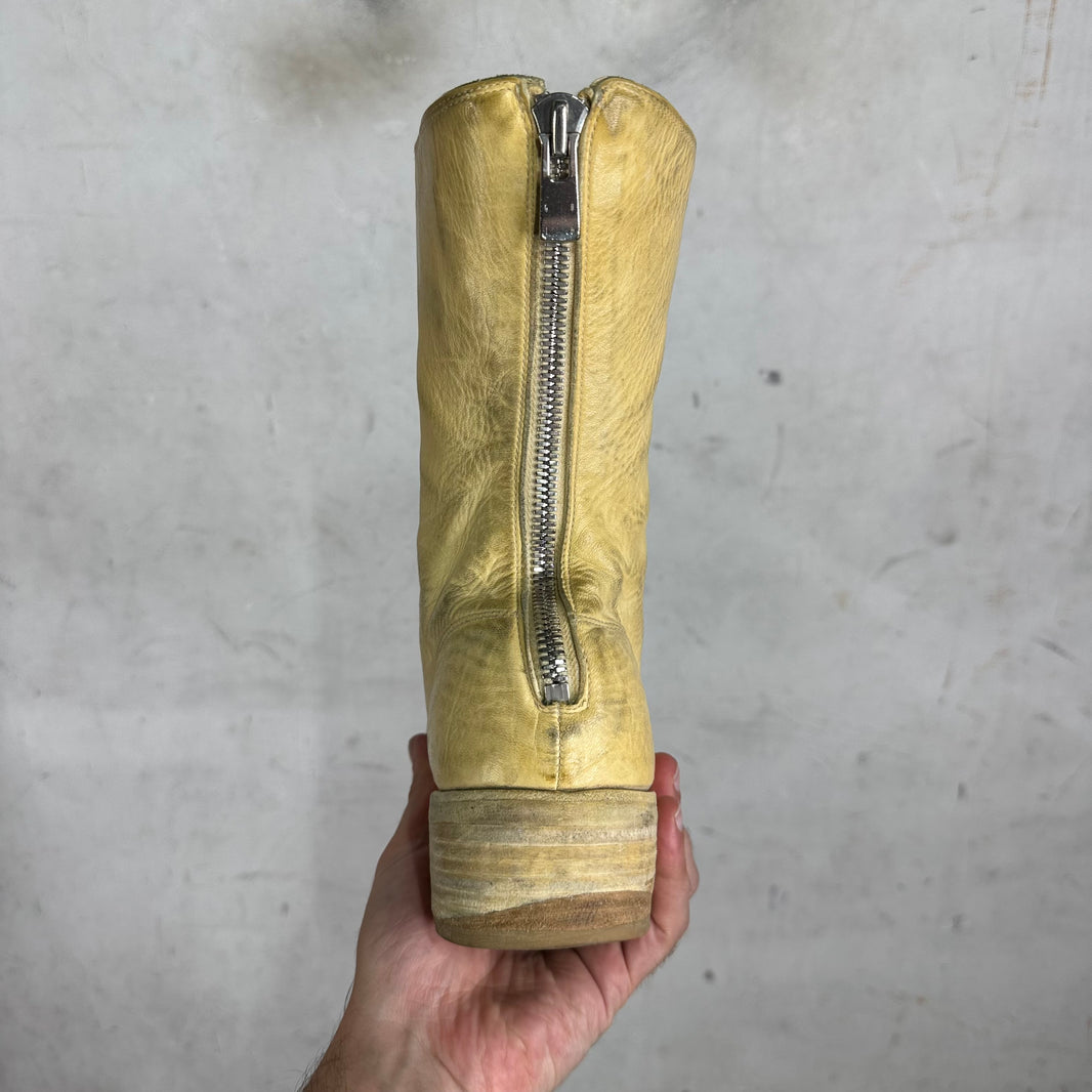 Guidi Yellow 788 Back Zip Boots