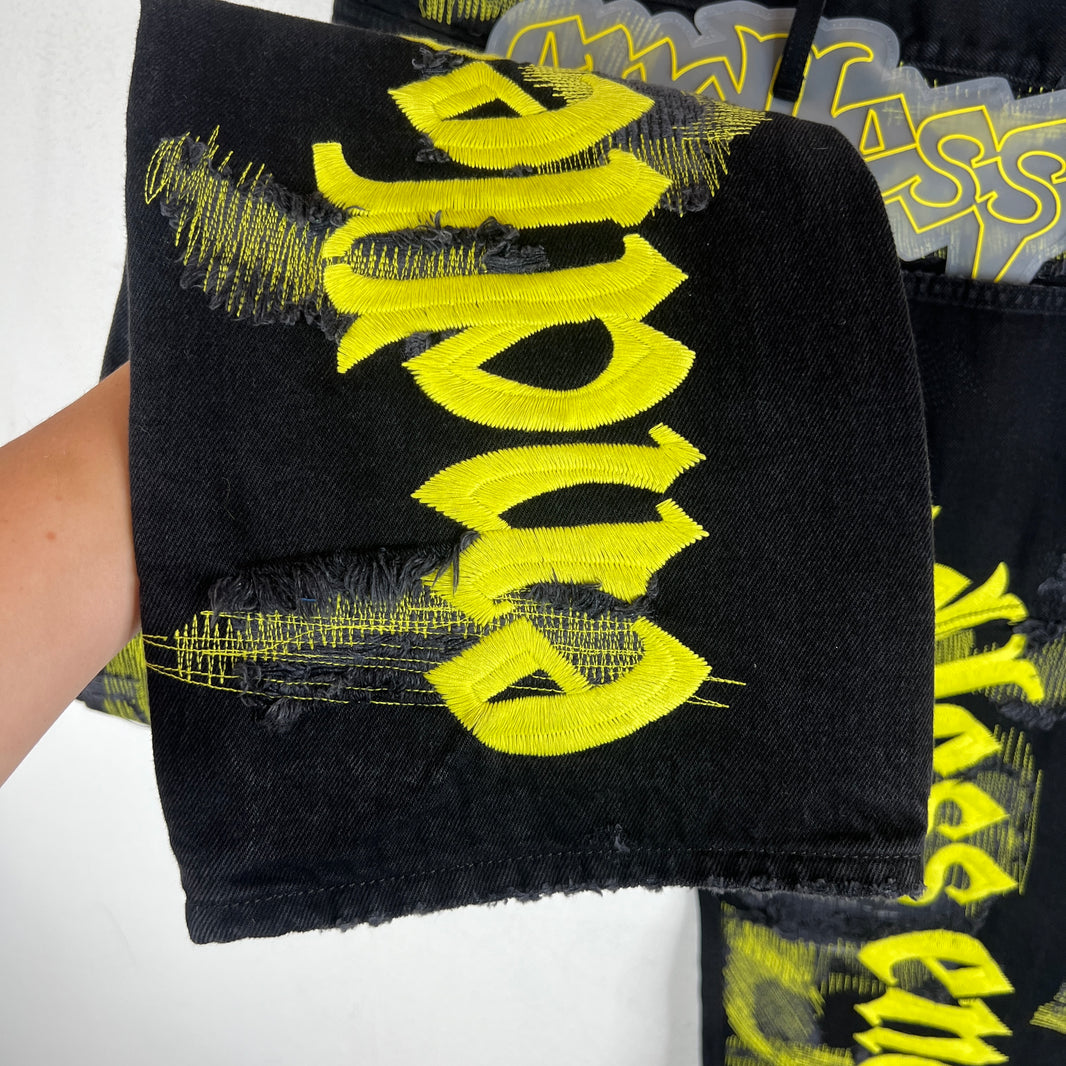 Endless Denim Yellow Logo Denim Jeans