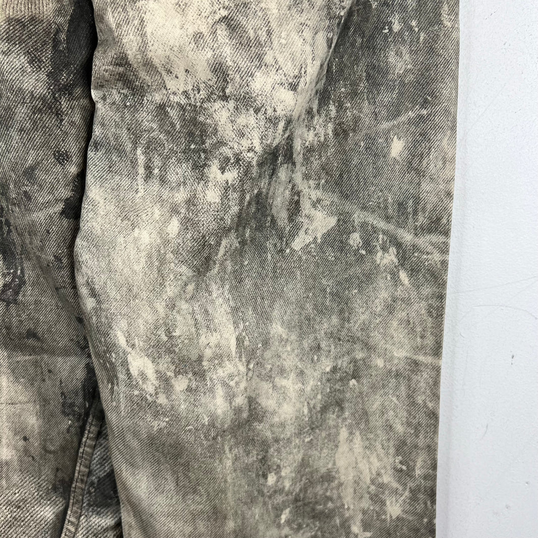 Acne Studios Paint Splatter Trompe Denim Jeans