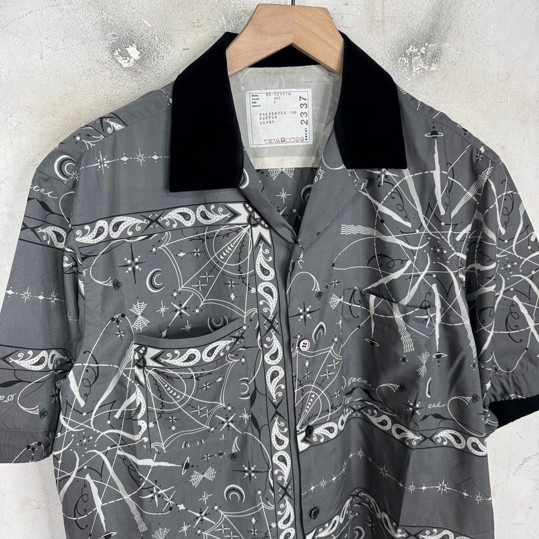 Sacai Paisley Buttoned S/S Shirt