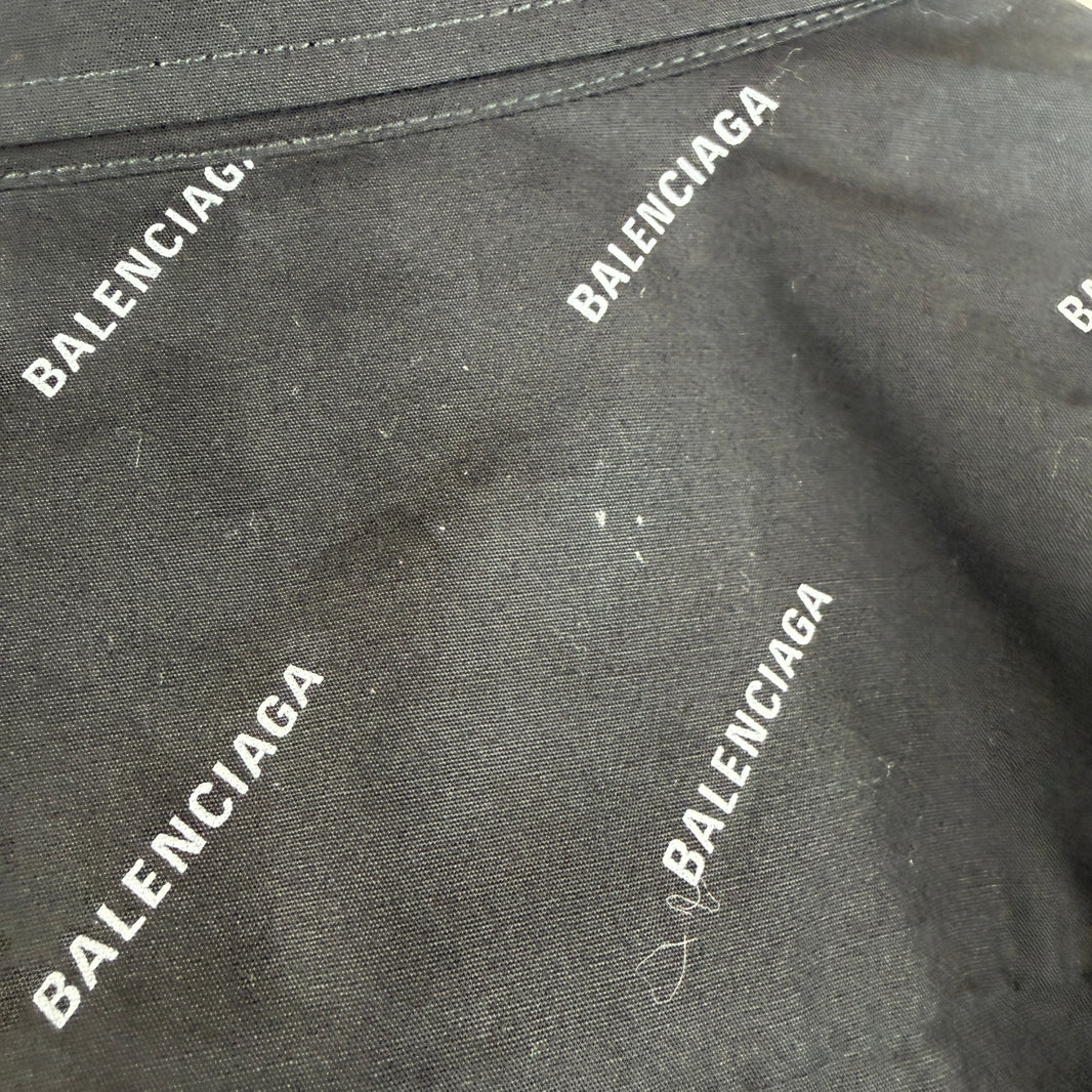 Balenciaga Repeat Logo L/S Button-Up Shirt