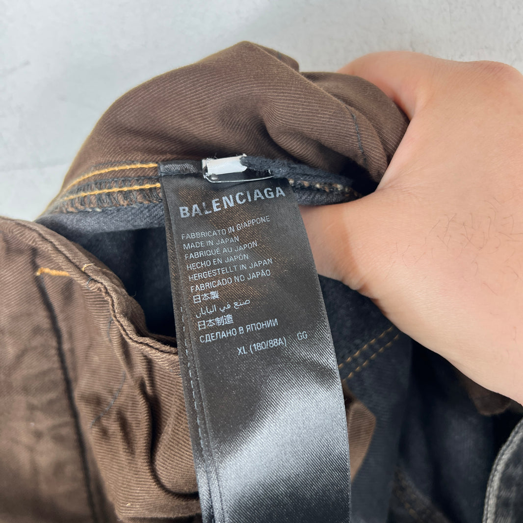 Balenciaga Washed Denim Convertible Cargo Pants