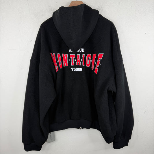 Balenciaga Montaigne Fleece Zip Up Hoodie
