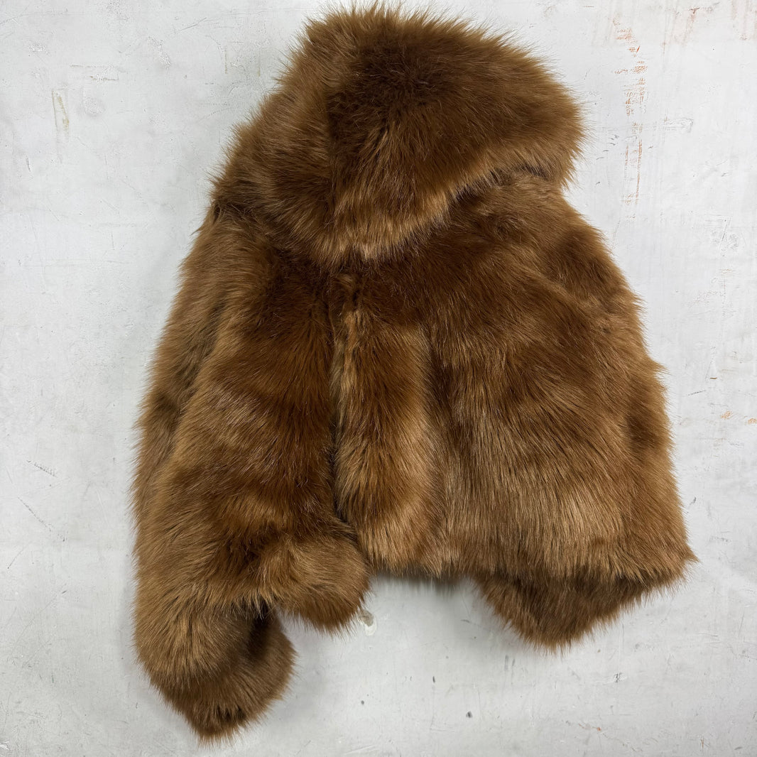 Entire Studios Faux Fur Hunch Cropped Jacket