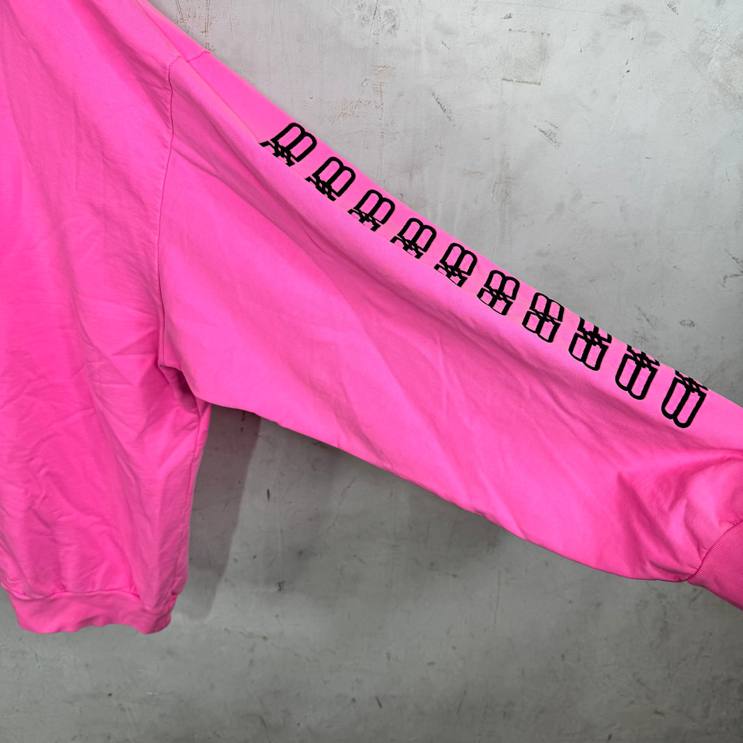 Balenciaga Pink Paris Icon Logo Crewneck
