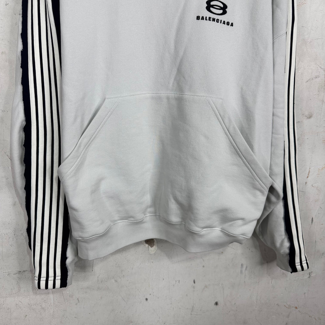 Balenciaga Paneled Stripe Unity Hoodie
