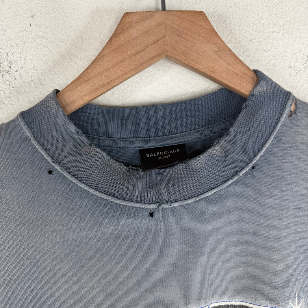 Balenciaga Distressed See Now Buy Now T-Shirt