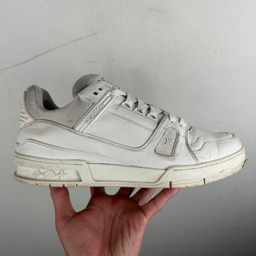Louis Vuitton White/Gray Trainer Sneakers
