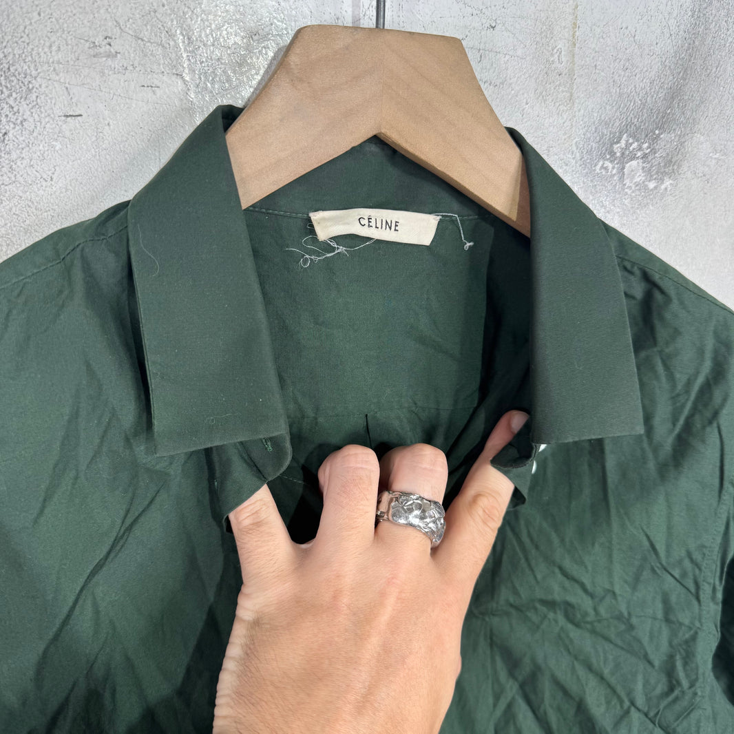 Celine Cotton Green Shirt