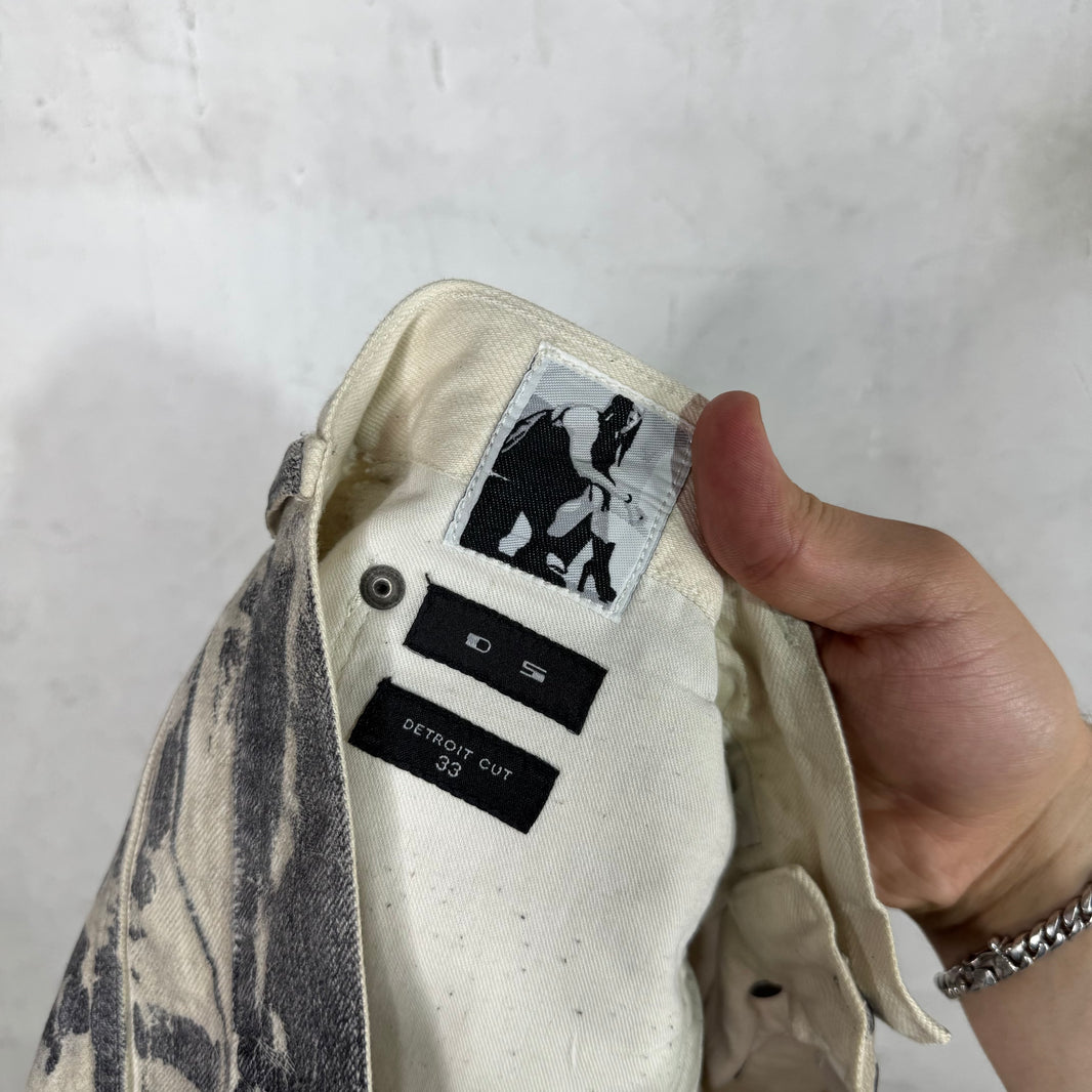 DRKSHDW White Waxed Detroit Jeans