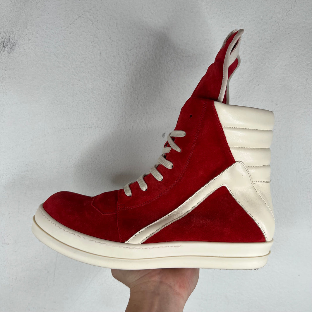 Rick Owens Carnelian Suede Geobaskets