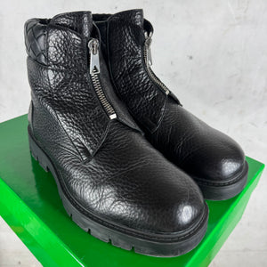 Bottega Veneta Black Leather Zip Up Haddock Boots