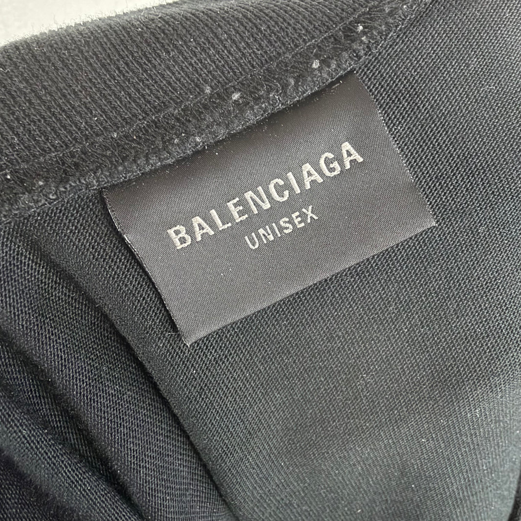 Balenciaga Hybrid Split Tape/Sporty B Logo T-Shirt