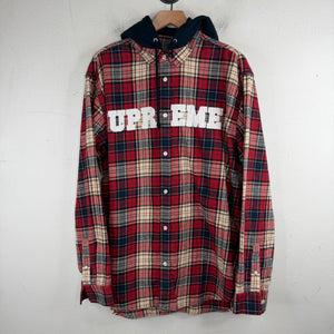 Supreme Applique Hooded Flannel Shirt