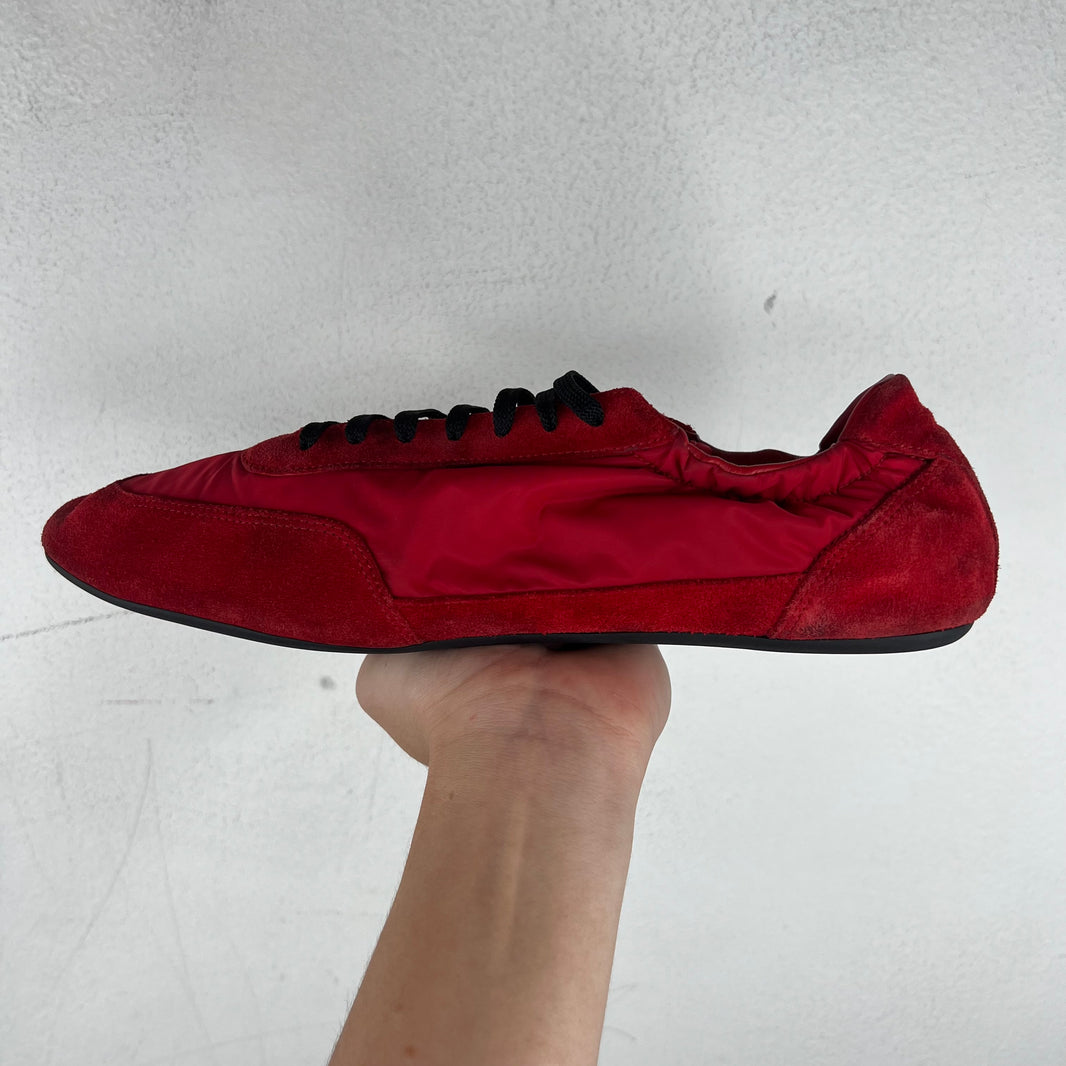 Prada Red Collapse Sneakers