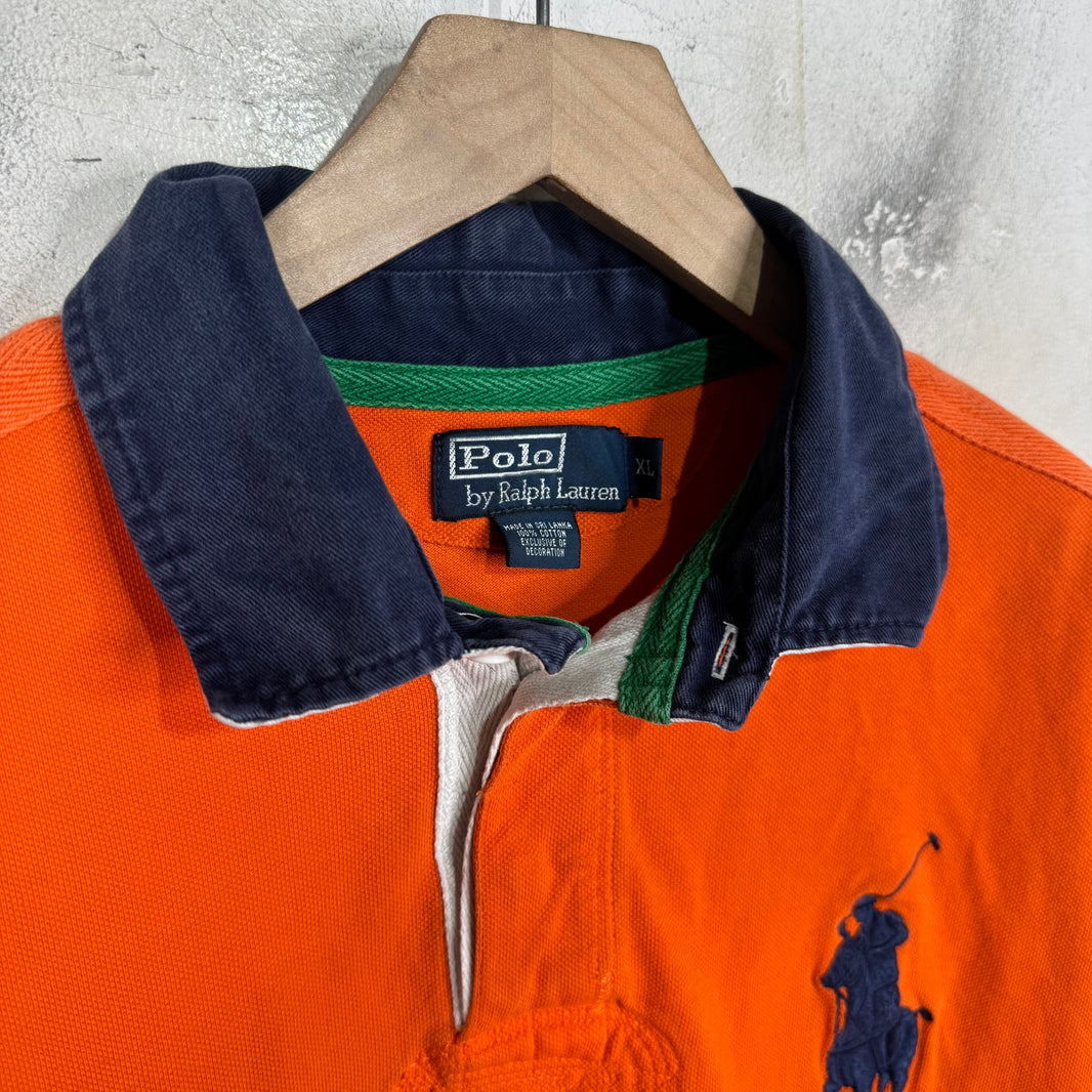 Ralph Lauren Orange/Blue Green #3 Pony Polo