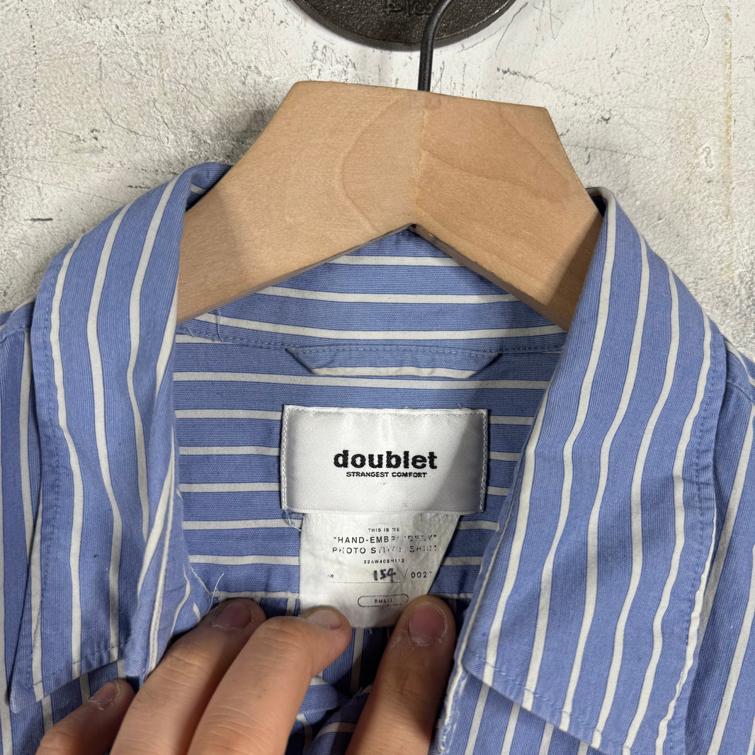 Doublet Hand Embroidery Striped Shirt
