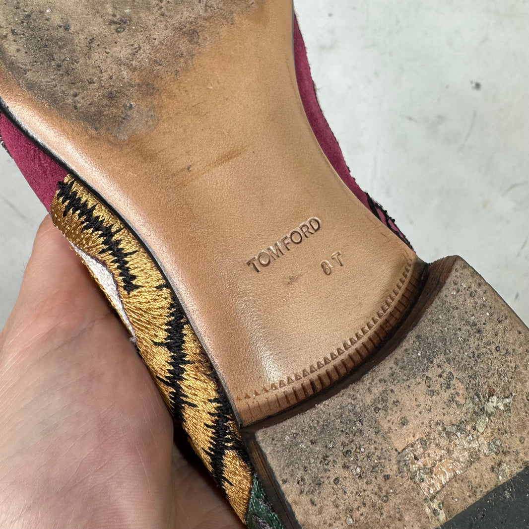 Tom Ford Embroidered Art Smoking Slippers
