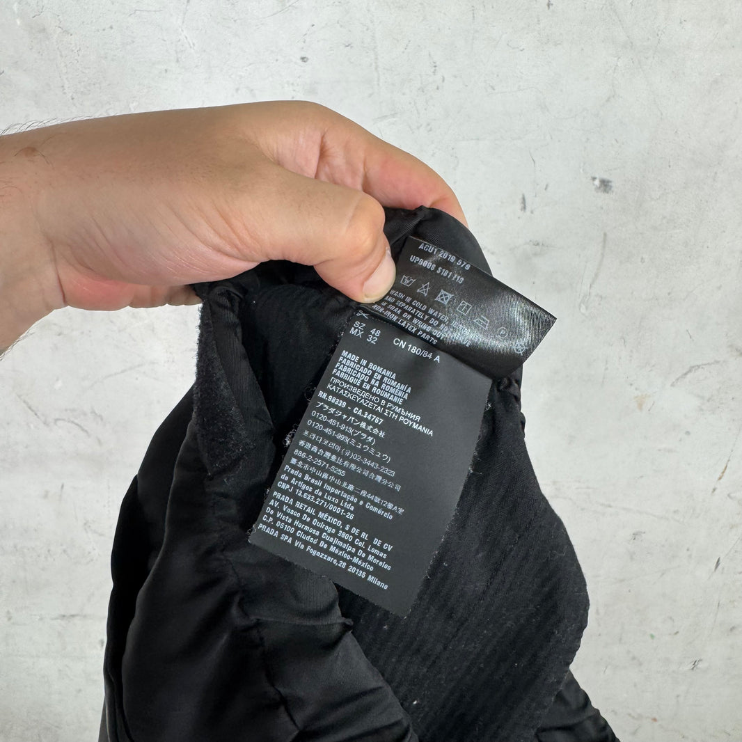 Prada Gabardine Nylon Ankle Strap Pants