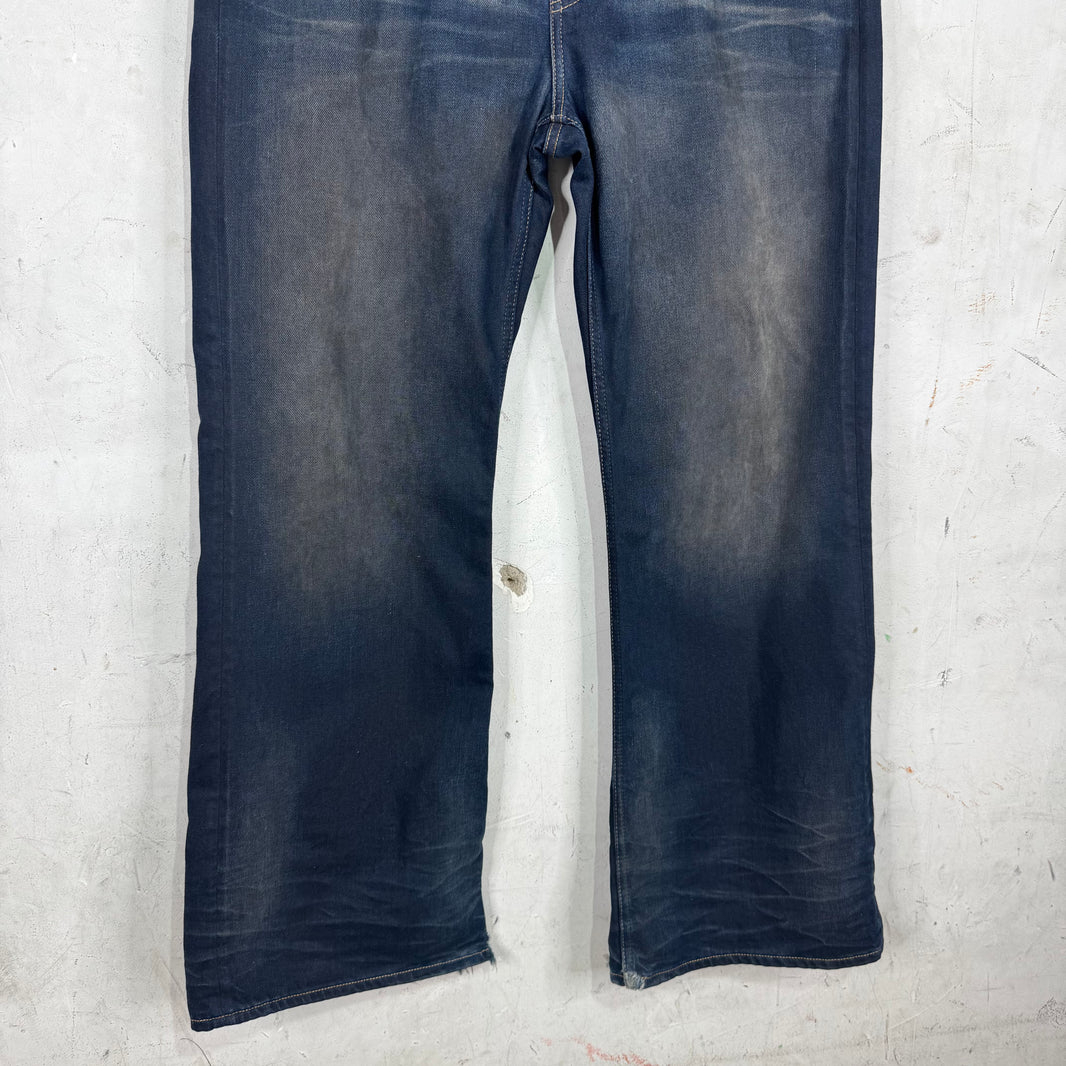 Acne Studios Tinted Dark Indigo Bootcut Jeans