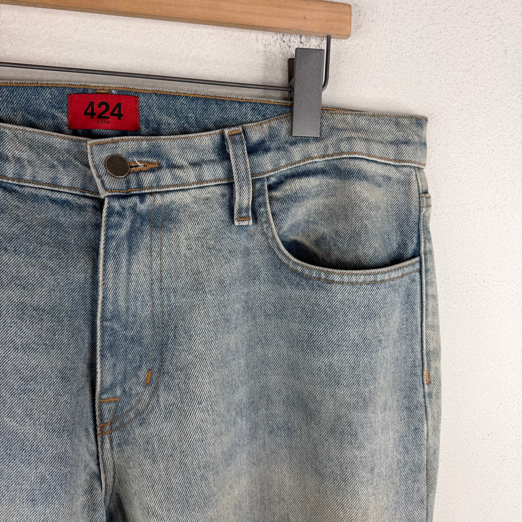 424 Straight Blue Jeans