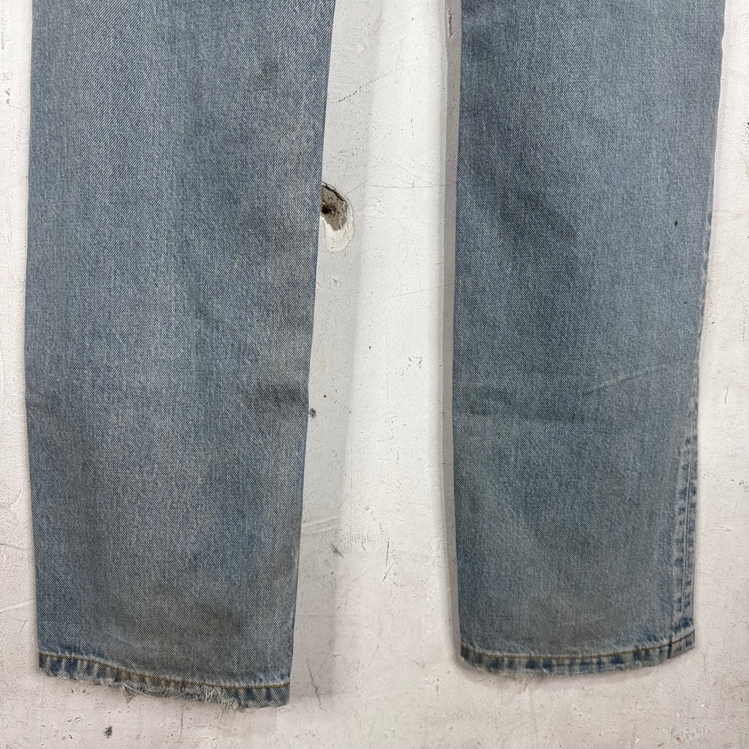 Balenciaga Smoked Muddy Wash Straight Legged Jeans