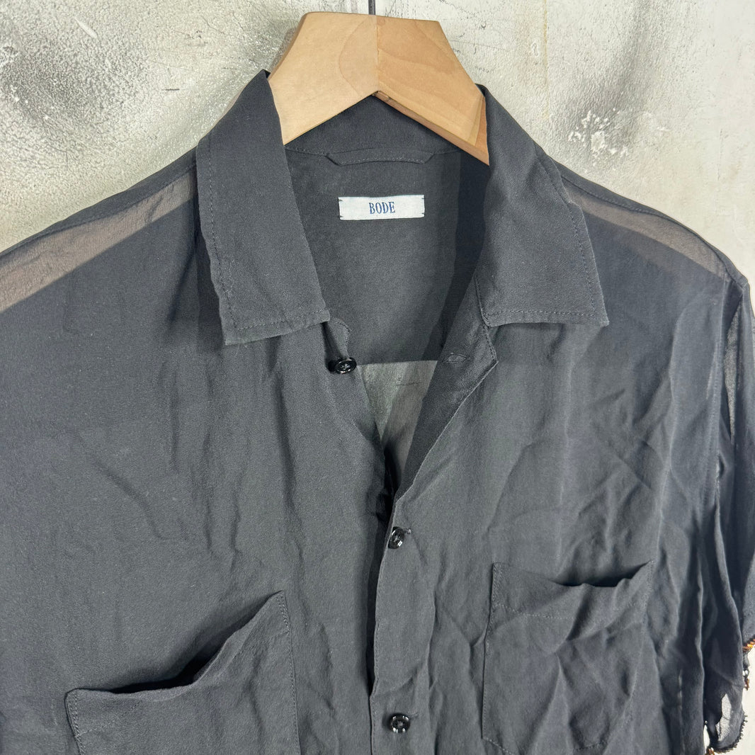 Bode Silk Tastle Sequined Shirt
