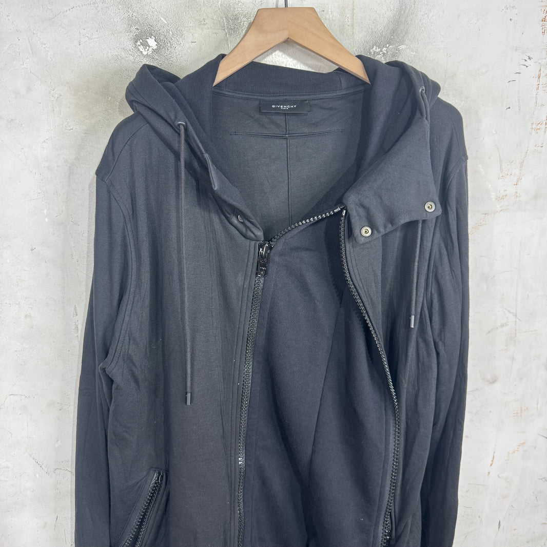 Givenchy Double Layered Zip Hoodie