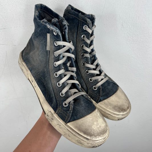 Balenciaga Denim Paris High top Sneakers