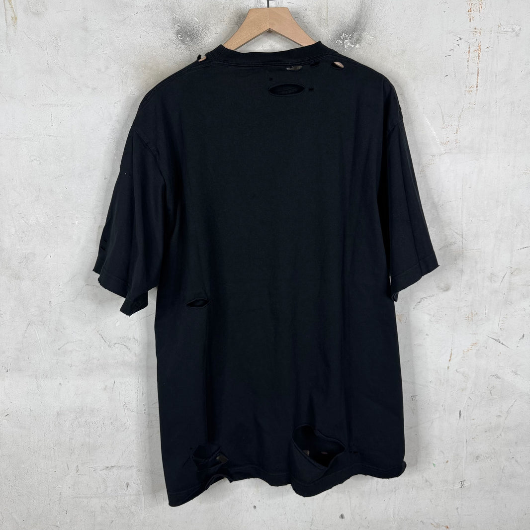 Balenciaga Distressed Logo Tonal T-Shirt