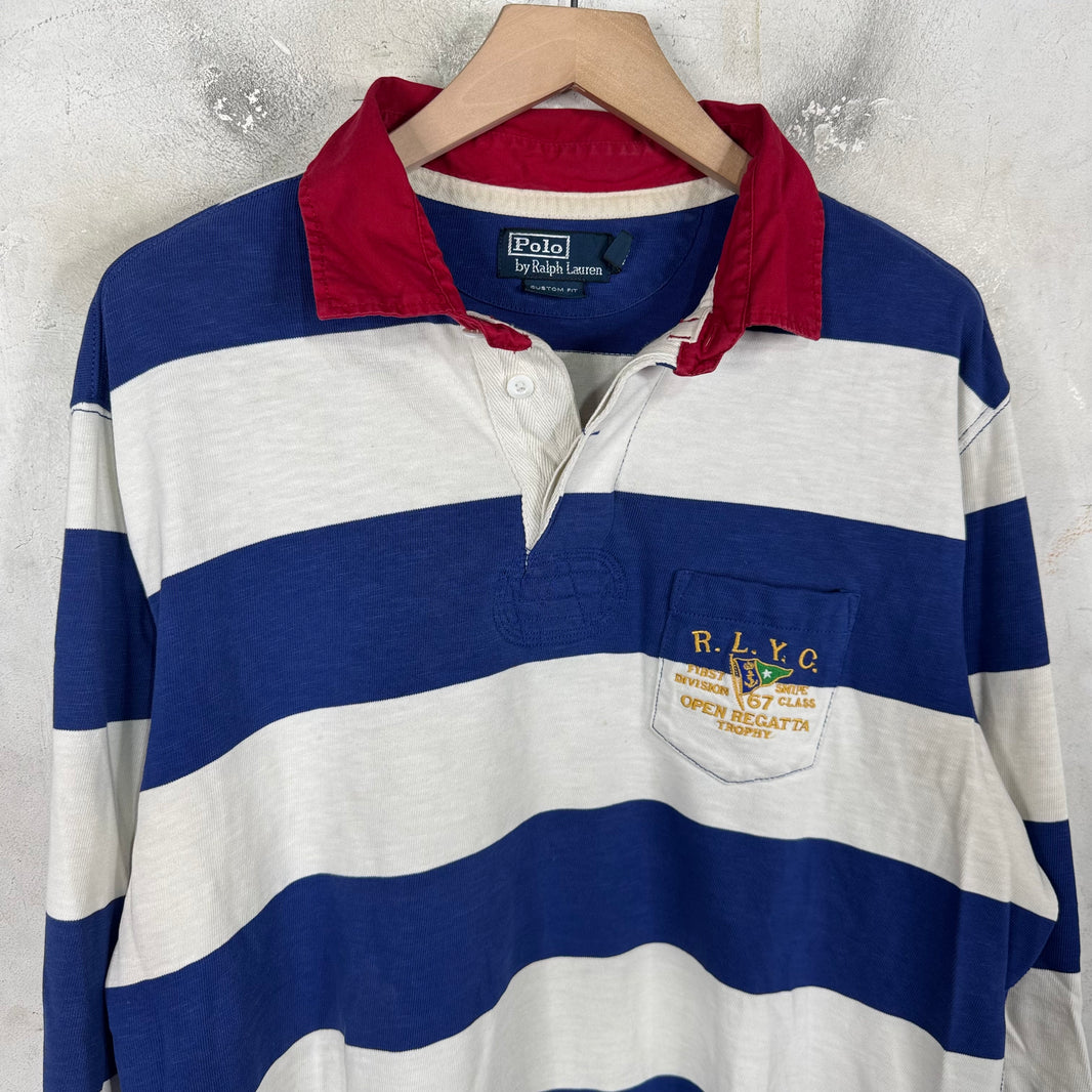 Ralph Lauren RLYC Blue/White Striped Rugby