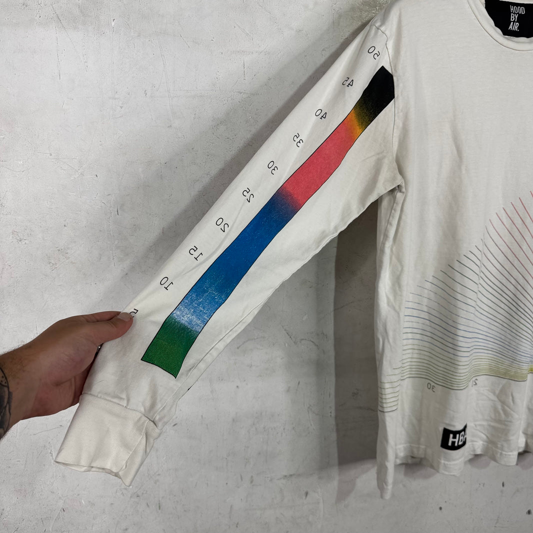 Hood By Air White Graph L/S T-Shirt