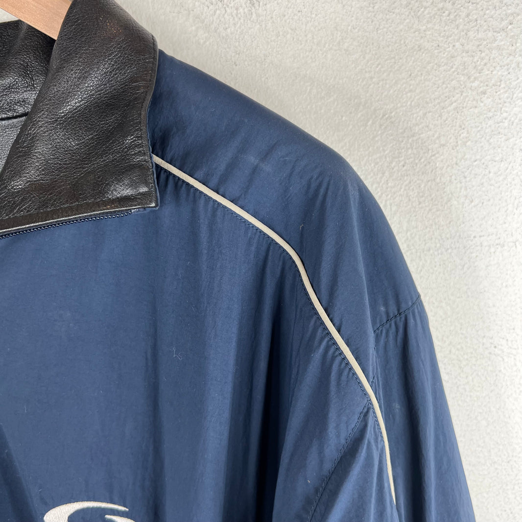 Balenciaga Loop Logo Leather Track Jacket