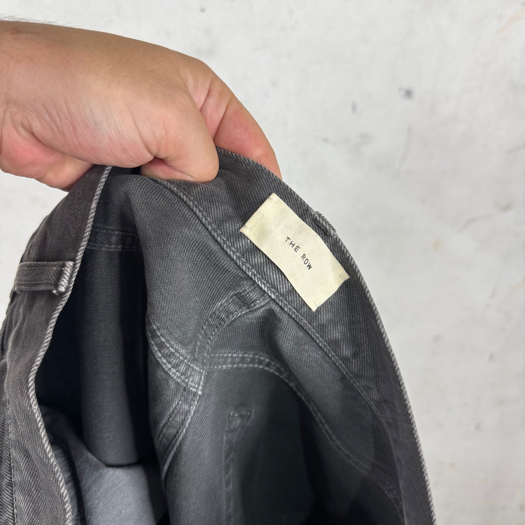 The Row Grey Wide Straight Jeans