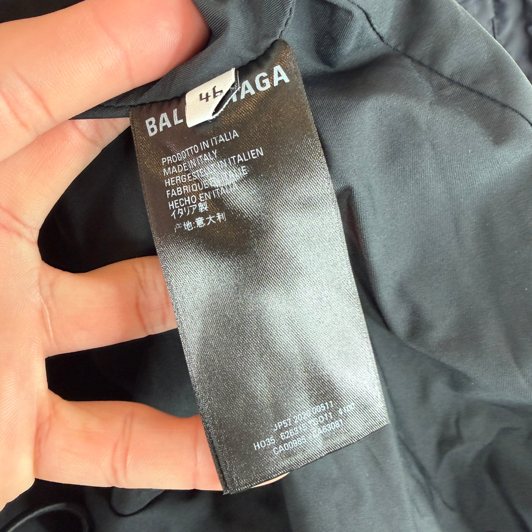 Balenciaga Black Interlock BB Logo Windbreaker Jacket