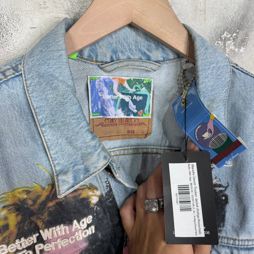 Better With Age Levis Printed Trucker Jacket