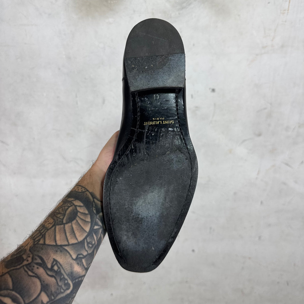 Saint Laurent Black Leather Chelsea Boots