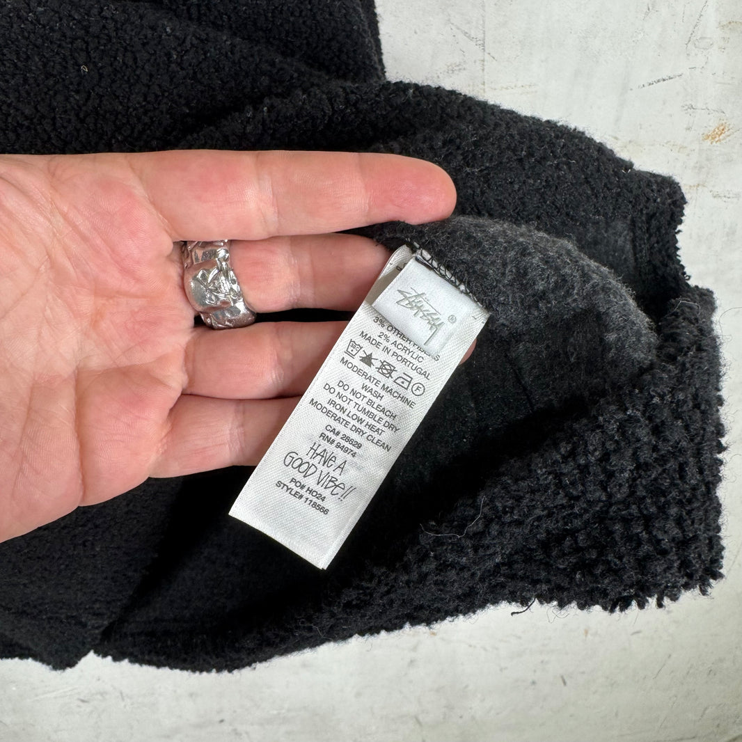 Stussy Black Cowboy Fleece Pullover