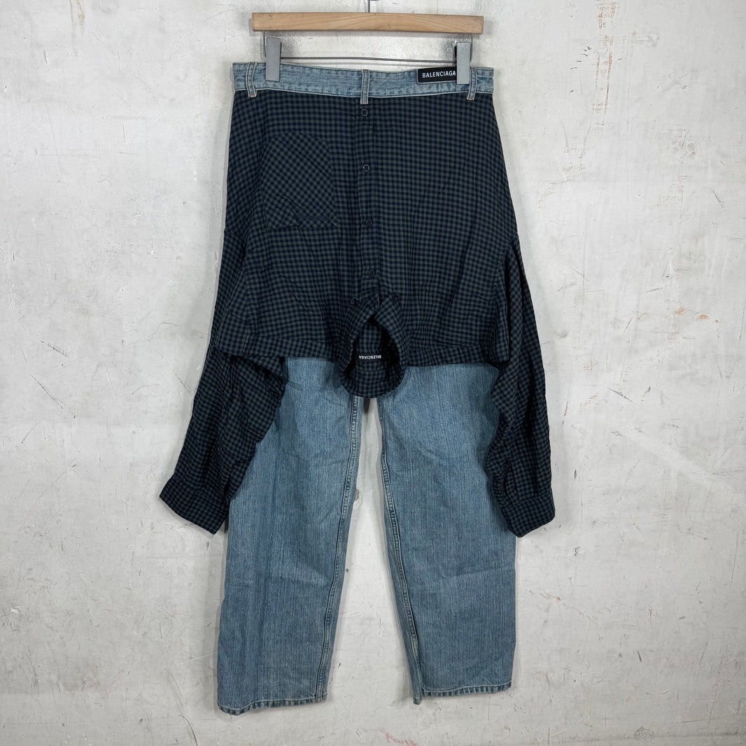 Balenciaga Flannel Attachment Jeans