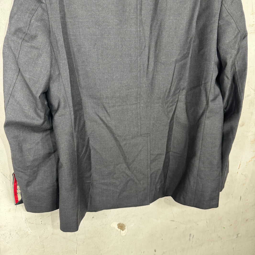 Thom Browne Dark Grey Tailored Partial Lined Blazer