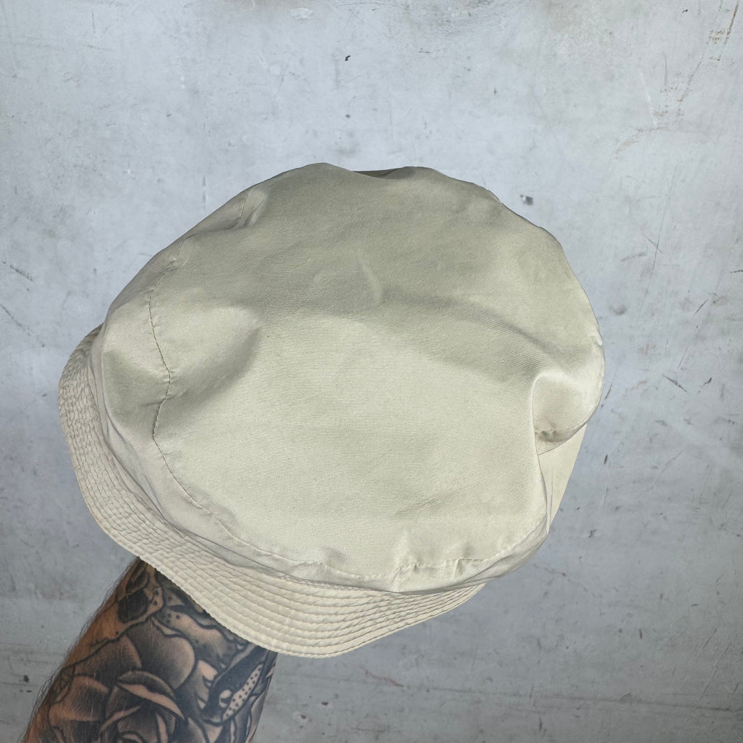 Prada Beige Red Bar Bucket