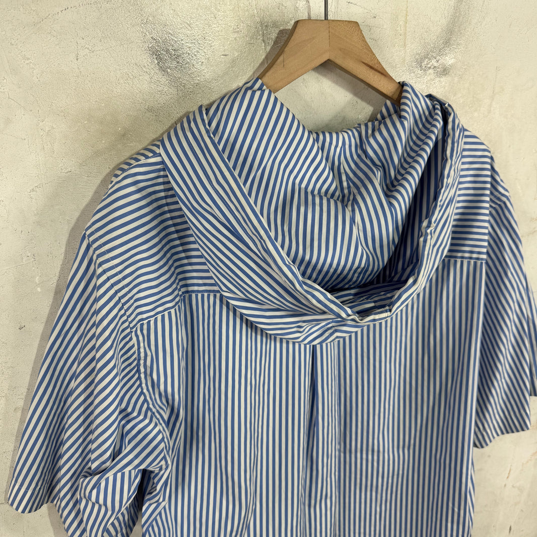 Marni Spray Graphic Hooded Stipe Shirt