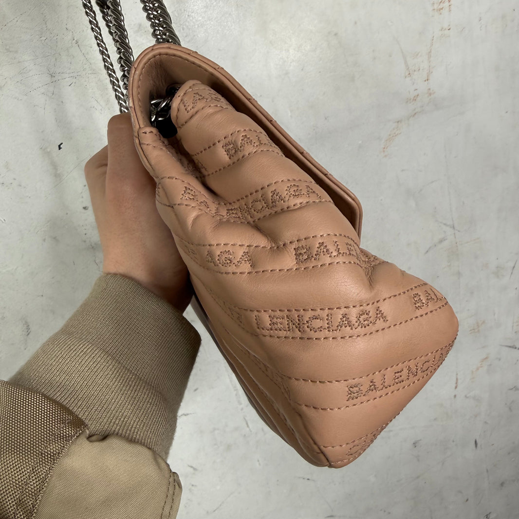 Balenciaga BB Round Charm Chained Bag