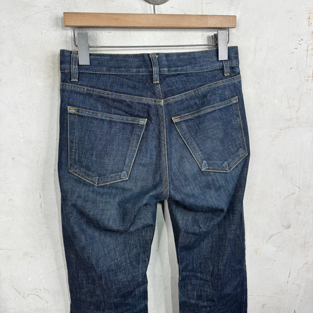Helmut Lang Raw Hemmed Slim Straight Jeans