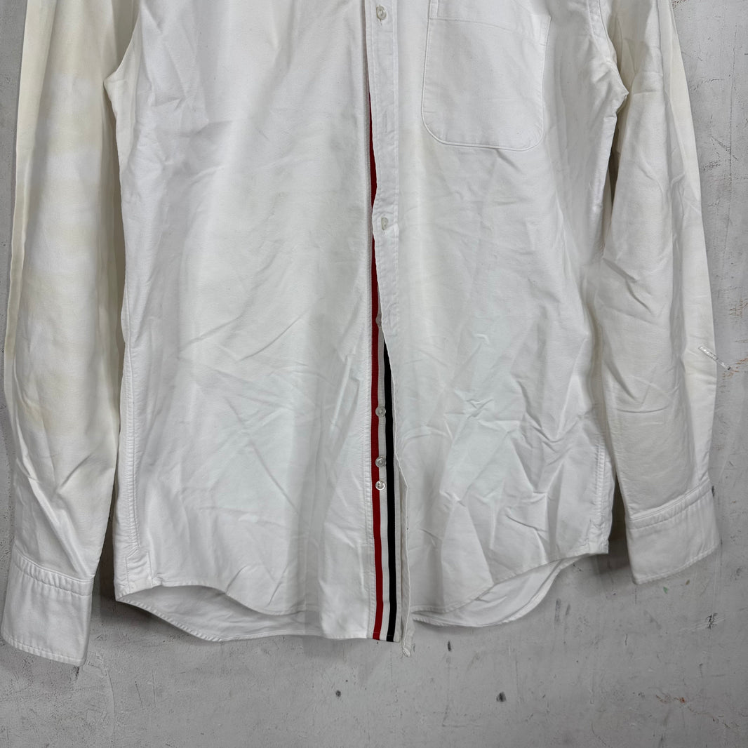 Thom Browne White Canvas Button Up