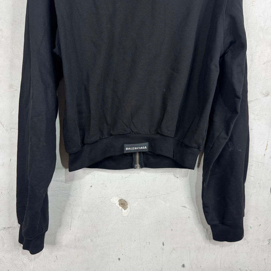 Balenciaga Tab Logo Zip Hoodie