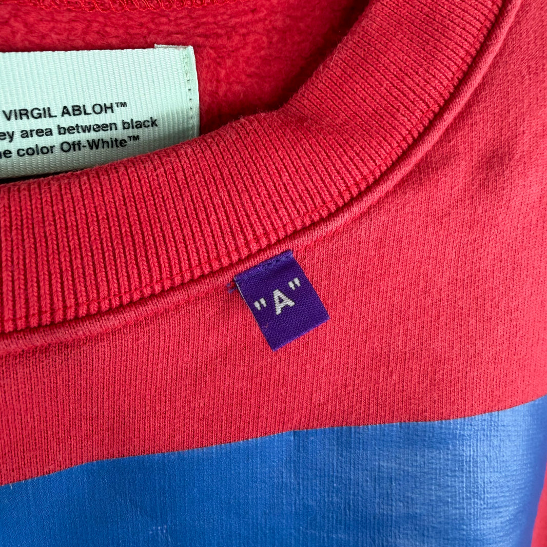 Off White Business Casual Red Crewneck